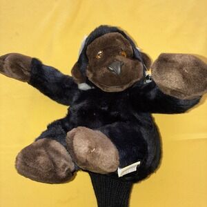Golfer Pals Gorilla Golf Club Head Cover Black Mini Backpack Tag Endangered NWT